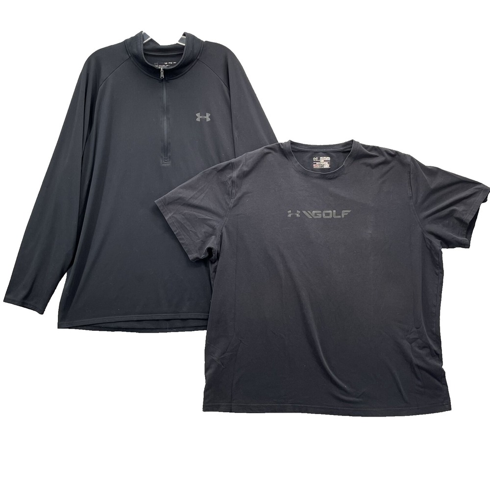 Under Armour Golf Shirt LOT (2) Men 2XL/3XL Performance Training Pullover Sports